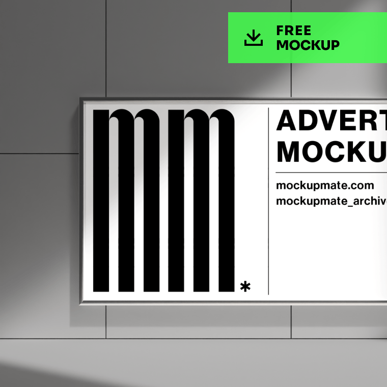 (FREE MOCKUP) Advertising Signage