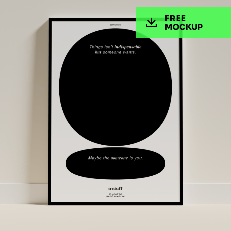 (FREE MOCKUP) Aseries Frame Poster&nbsp;1