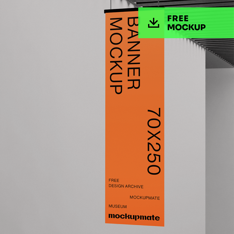 (Free mockup) Vertical&nbsp;Banner